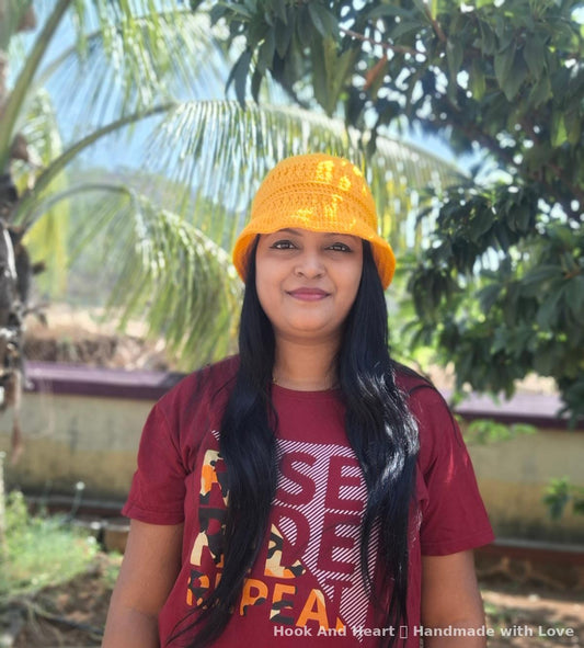 Sunbeam Bucket – Bright Yellow Crochet Hat