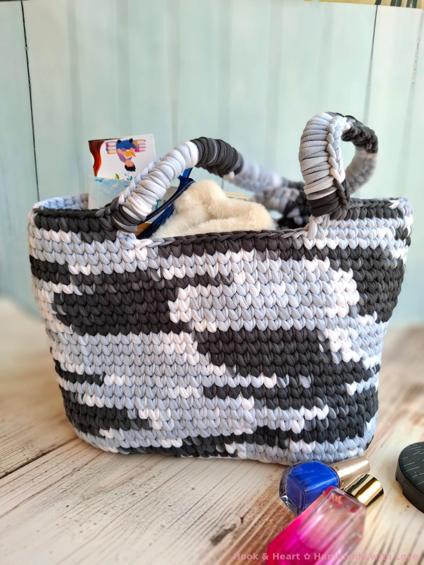 Urban Camo Tote β Big Crochet Carryall