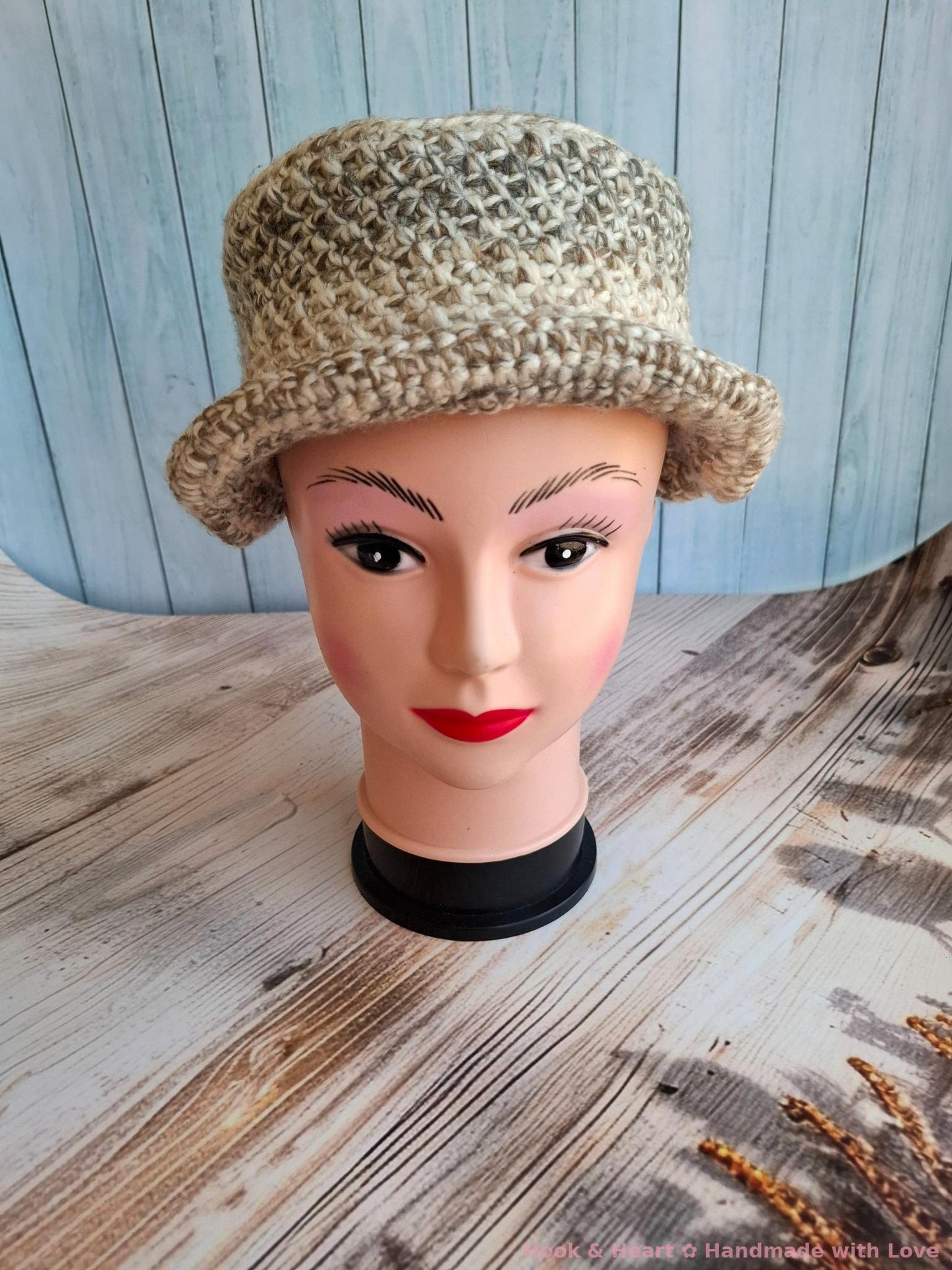 Neutral Twist Crochet Bucket Hat
