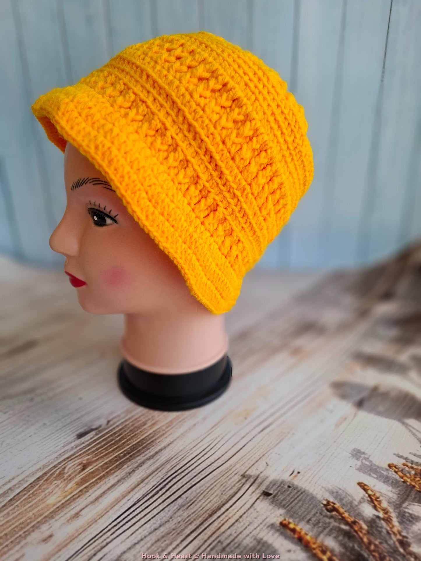 Sunbeam Bucket – Bright Yellow Crochet Hat