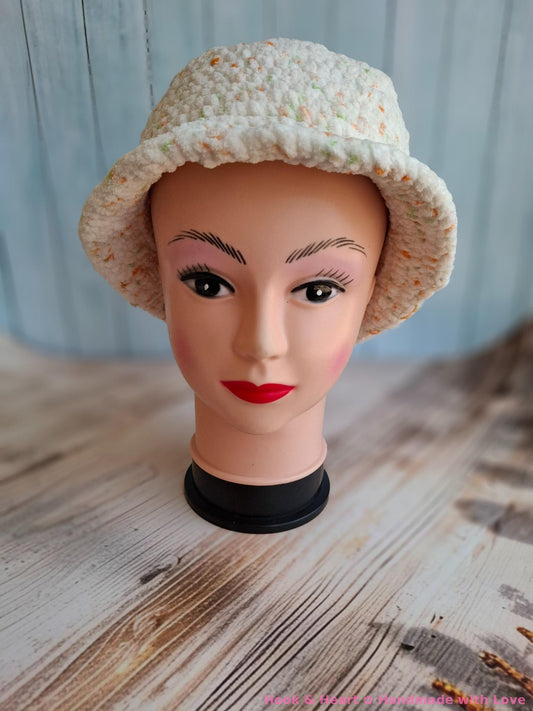 Soft Sprinkle Crochet Bucket Hat