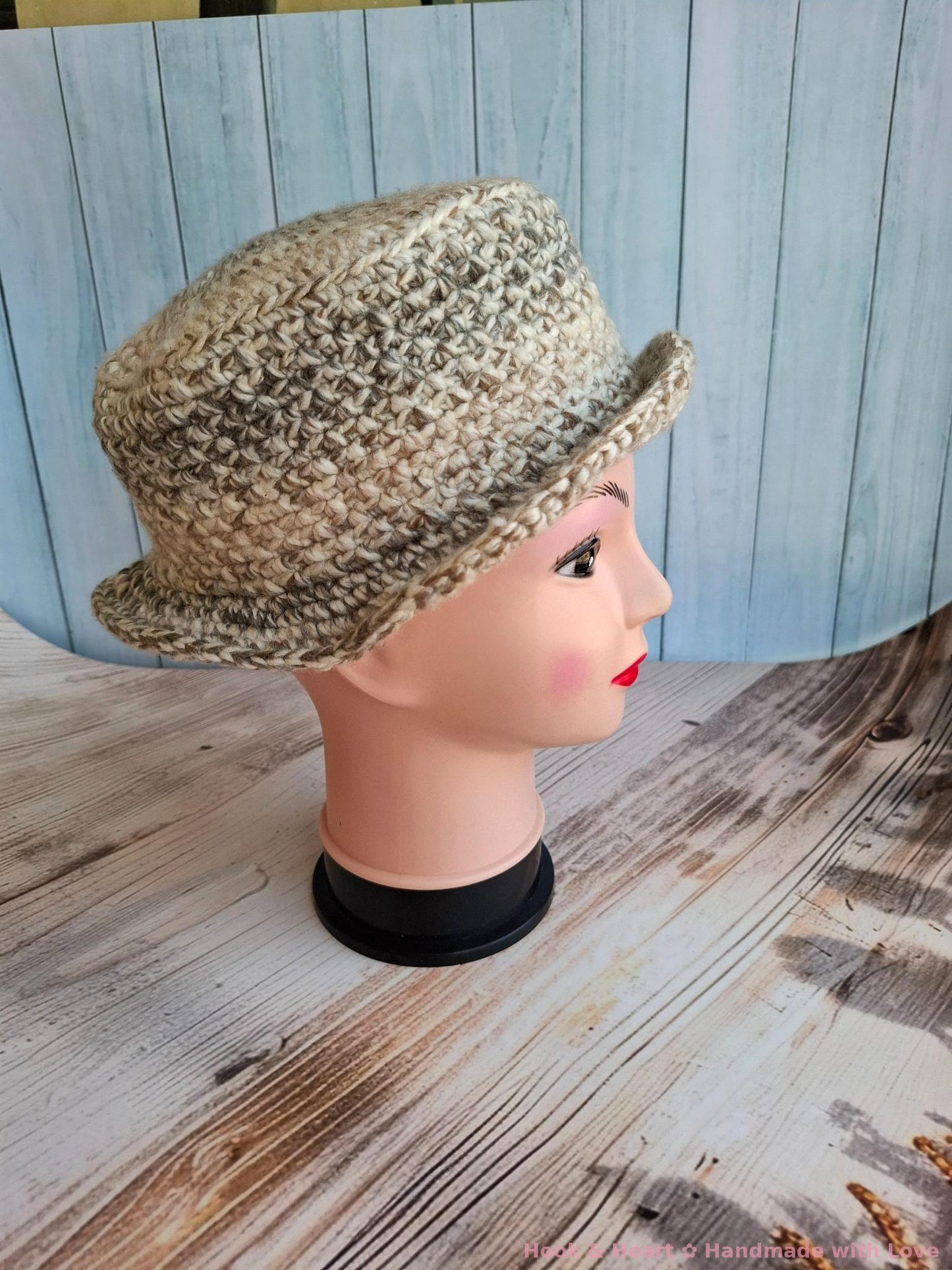 Neutral Twist Crochet Bucket Hat